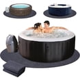 thumbnail image 1 of FANGNISN 90 Inch Dia Round Hot Tub Mat, Large Washable Above Ground Protector Pad Water Absorb with Slip-Proof Backing for Outdoor Indoor Hot Tubs Protect from Wear, 1 of 5