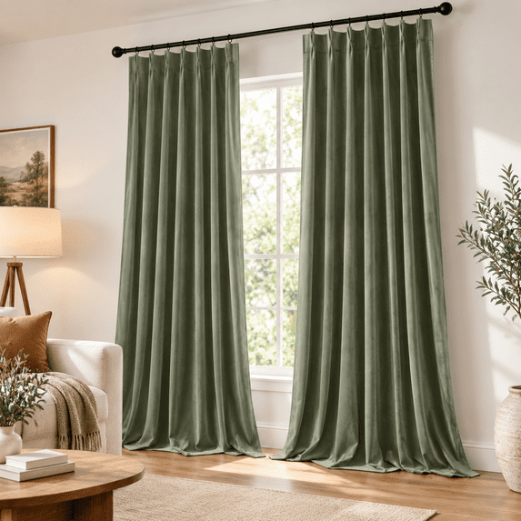 90 Inch Pinch Pleat Sgreen Curtafor Bedroom 2 Panels - Walmart.com
