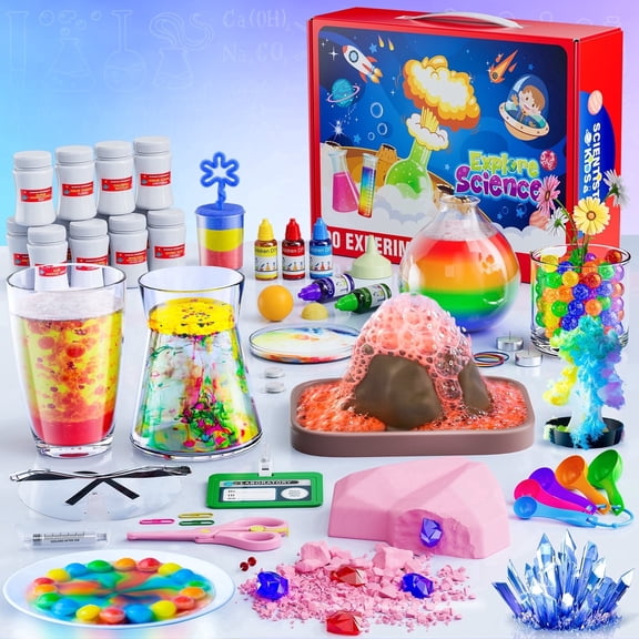 HXFOU 90 Lab Experiments Science Kits for Kids Age 6-12, STEM Projects Educational Science Kit Toys for Boys Girls, Learning Activities Christmas Birthday Gifts