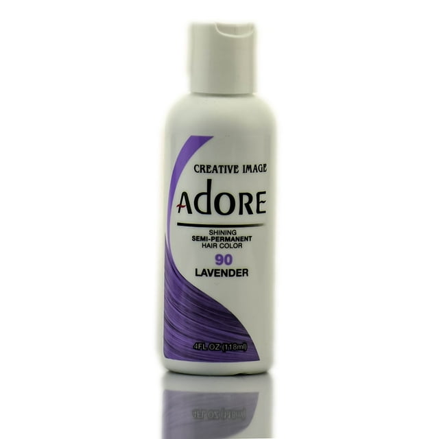 90 Lavender , ADORE Creative Image Shining SEMI-PERMANENT Hair Color, NO Ammonia, Peroxide, or Alcohol, Haircolor Semi Permanent Dye - Pack of 2 w/ SLEEKSHOP 3-in-1 Brush Comb