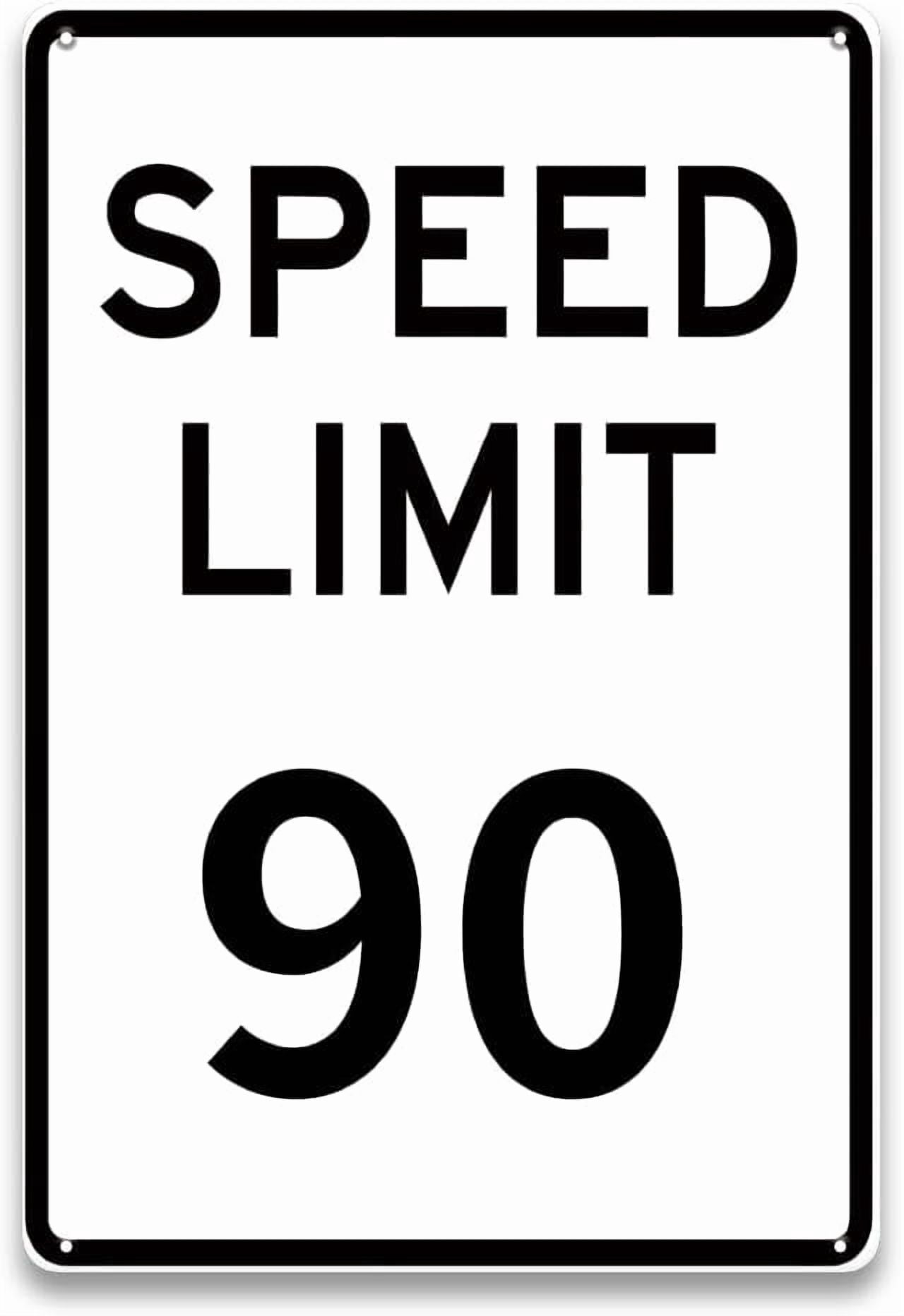 90 MPH Speed Limit Sign, Metal Aluminum Traffic Sign for Neighborhoods ...