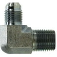 thumbnail image 1 of 90 Male Elbow 7/16-20 X 3/8, Shapes Steel 37 Degree JIC Flare, Hydraulics, 1 of 1