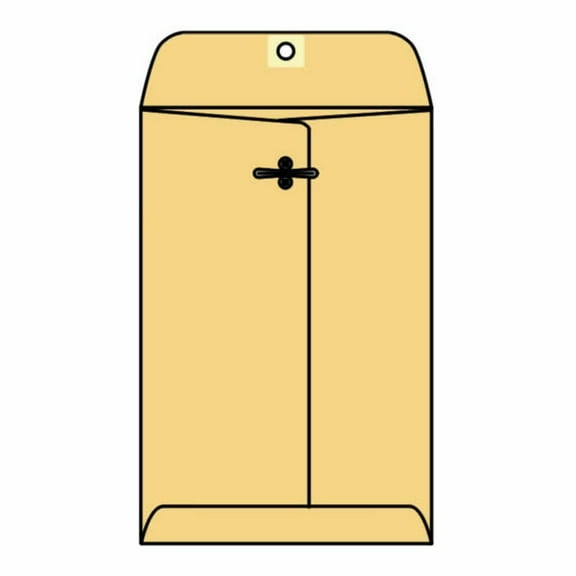 #90 Open End Franklin Clasp Catalog Envelopes, 9" x 12" 32# Golden Kraft, Machine Finish, Metal Clasp (Box of 100)