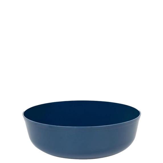 (90 PACK) EcoQuality 16 oz Round Dark Blue Plastic Bowls Edge Collection - Disposable China Like Party Bowls, Heavy Duty Salad Bowls, Serving Bowl, Dessert, Wedding, Serveware