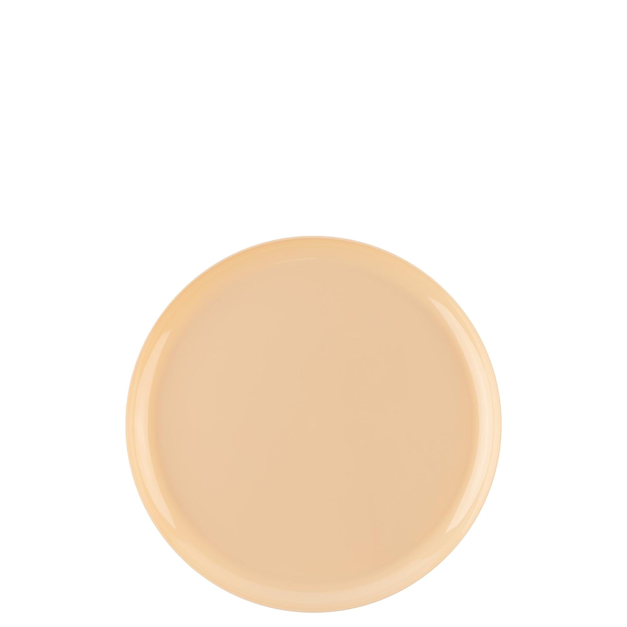 (90 PACK) EcoQuality 6.3" inch Beige Round Plastic Plates Disposable