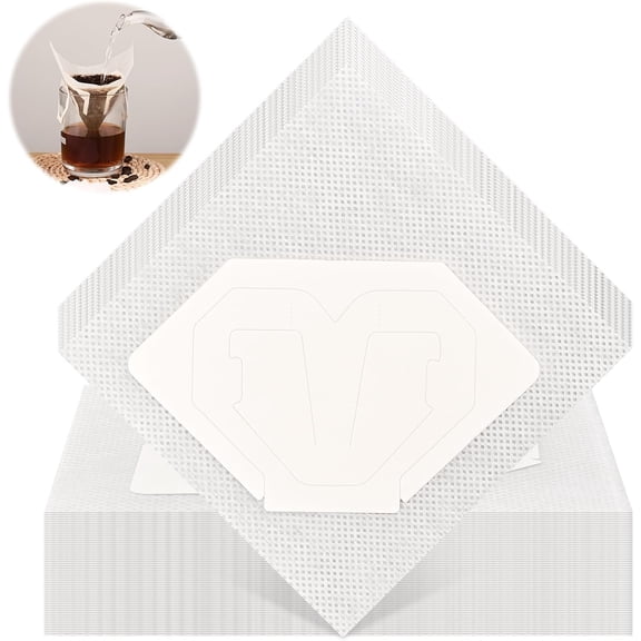 90 PCS Cone Coffee Filters, Disposable Portable Drip Coffee Filter Paper Bag, Hanging Ear Single Serve Coffee Bag Perfect for Travel, Office, Camping, Home