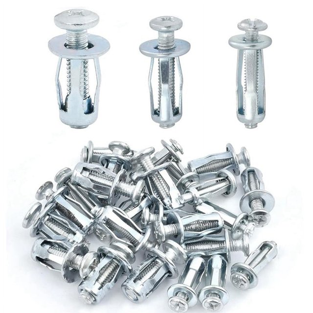 90 PCS Expansion Screw Petal Nut, 20,M525,M625 Petal Shape Metal Nut
