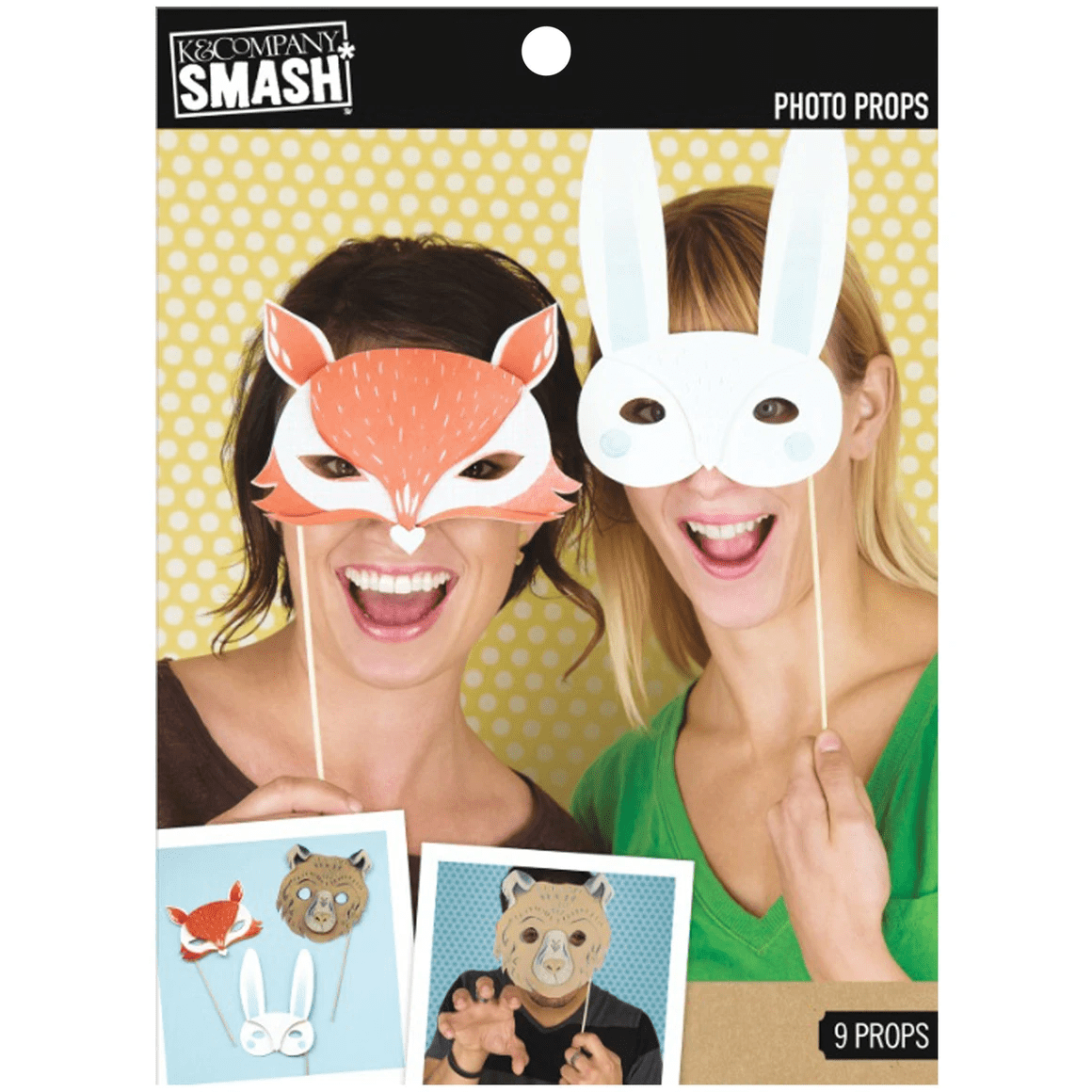 Mask For Math Photo Booth 90 Pack Animal Mask Photo Prop Set, Includes Bear, Fox, Rabbit Masks ...