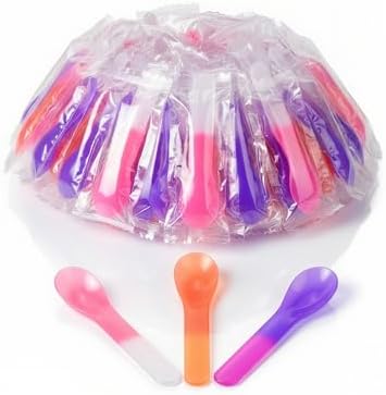 90 Pack Color Changing Ice Cream Spoons, 5.15 Inch Break-Resistant ...