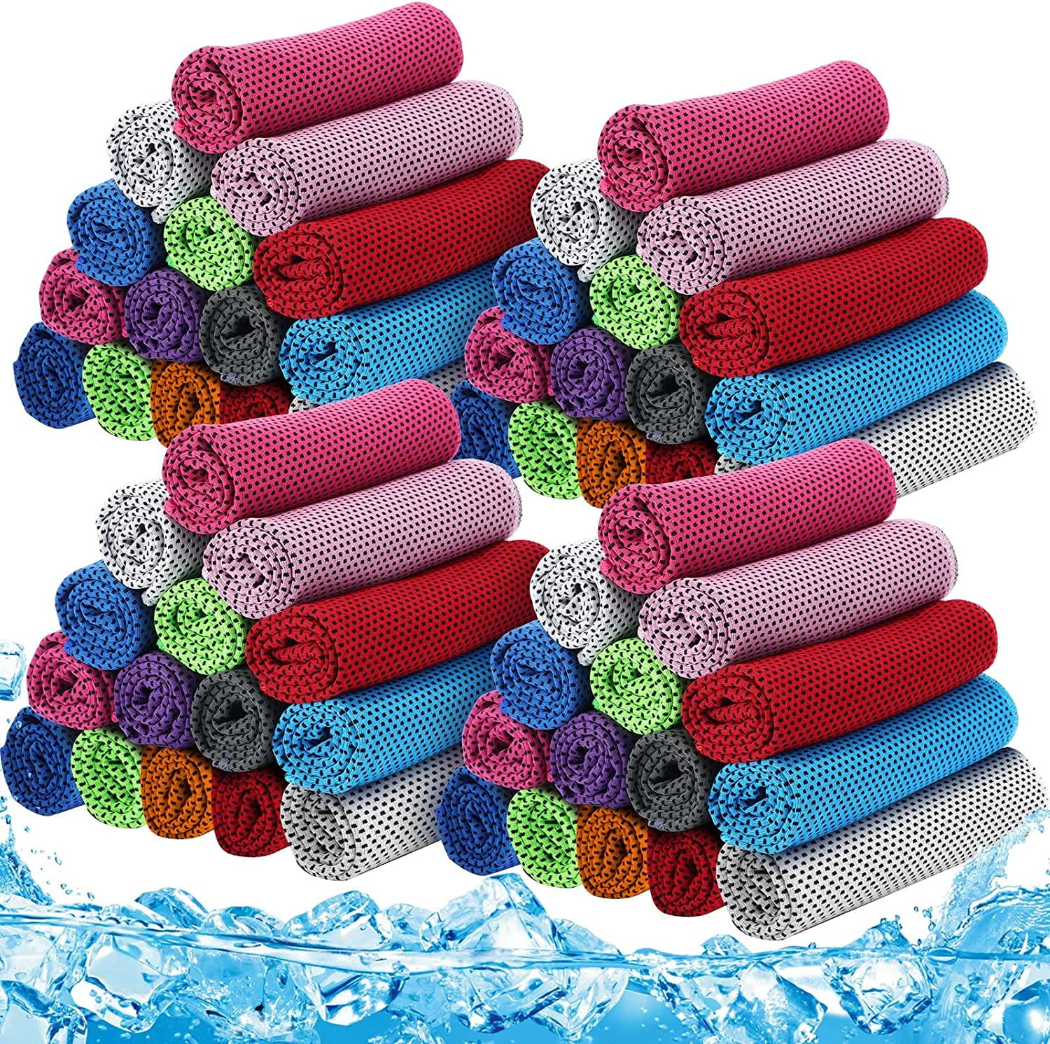 90 Pack Cooling Towels Bulk 40" x 12" Ice Towel for Neck and Face