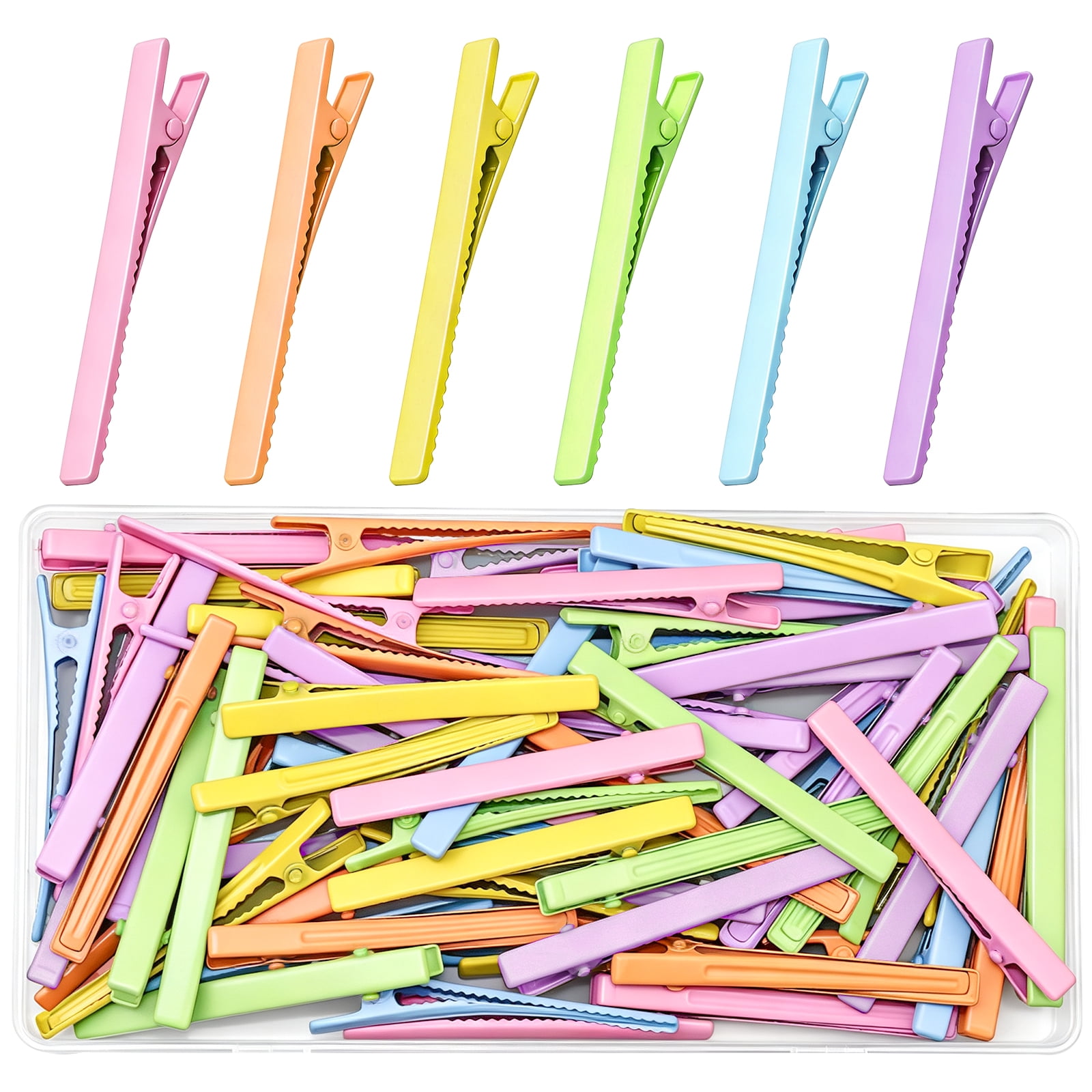 90 Pack Long Hair Clips for Women, 2.3 Inch Candy Color Snap Barrettes ...