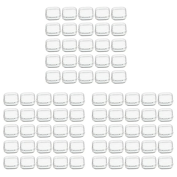 90 Packs Clear Small Plastic Containers Transparent Storage Box with Hinged Lid for Small Items (1.7x1.7x0.79inch)