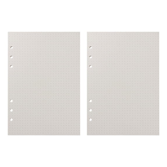 90 Pcs A5 Refill Paper A5 Loose Leaf Paper with 6 Hole Refillable Binder Notebook Inserts Planner Inserts for Binder Notebook Planner Diary Journals Painting Personal Organiser, Dotted Style