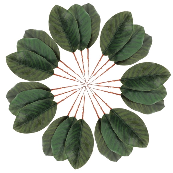 90 Pcs  Artificial Leaves Fake Magnolia Leaves Single Fake Leaves Decorative Flower Arranging Leaves