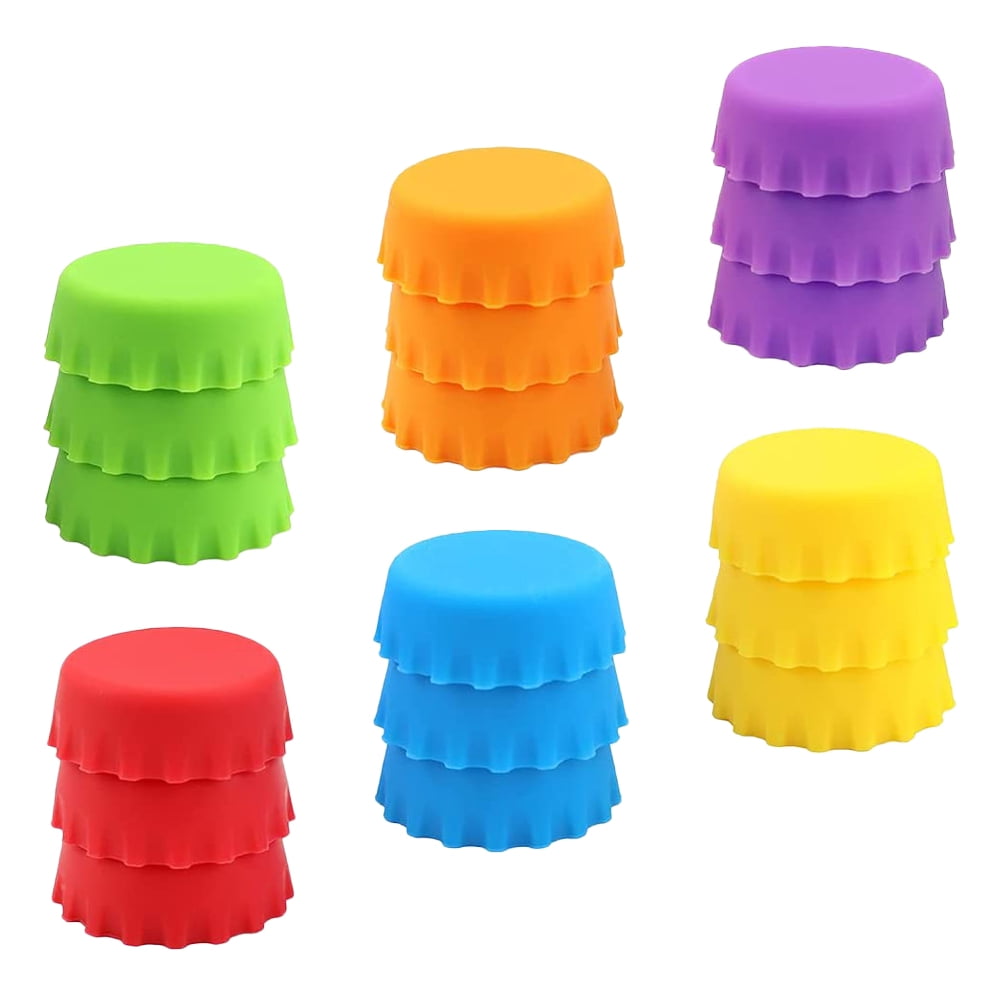 90 Pcs Beer Bottle Cap Plugs Silicone Water Top Wine Stoppers Vacuum