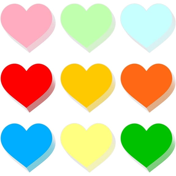 90 Pcs Heart Paper Cutouts, Assorted Heart Cutouts Cardstock Bulk Classroom Wall Bulletin Board Decoration, 6 inch Cutouts for DIY Crafts Projects Party Home Decorations (Heart,Random Color)