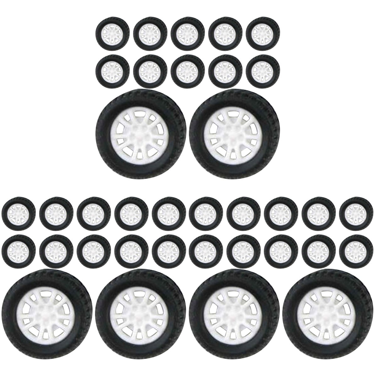 90 Pcs Kids Car Wheels for DIY Kids Car Assemble Wheels Portable Small