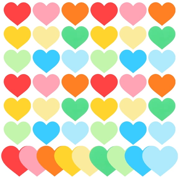 90 Pcs Paper Cutouts for Scrapbooking Heart Shaped Office
