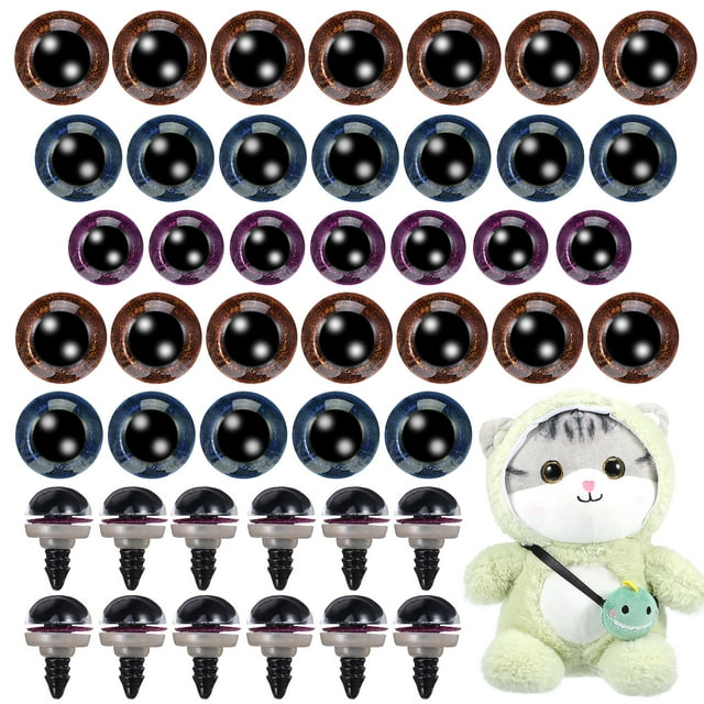 90 Pcs Safety Eyes Crocheting Craft Eyes Fake Eyes Stuffed Animals Eyes Craft Doll Eyes Colorful