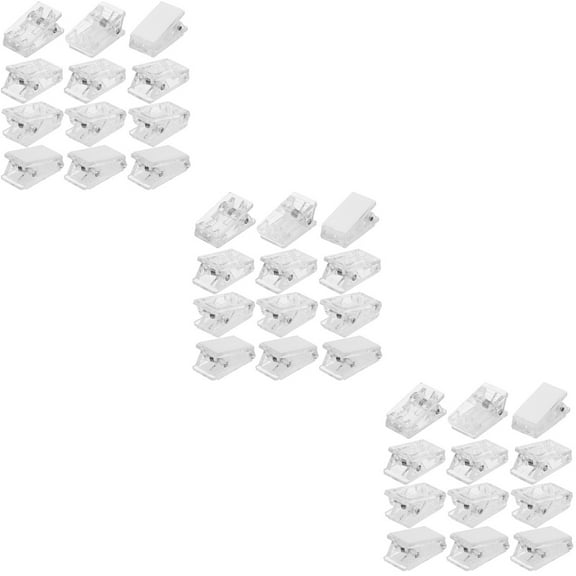 CIMAXIC Self Adhesive Transparent Clips for Ids and Wall Decor 90Pcs