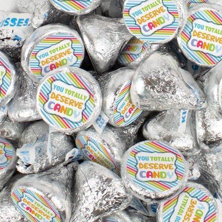 85 pcs Thank You Candy Gift Milk Chocolate Hershey's Kisses (13.6oz) - No Assembly Required - You Deserve Candy