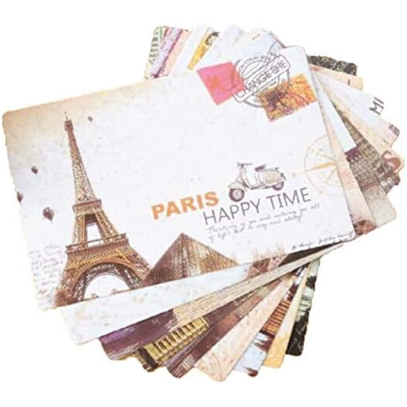 90 Pcs Vintage Retro Old Travel Postcards for Worth Collecting, Collectable Vintage Postcards, 9 Different Designs$$Office