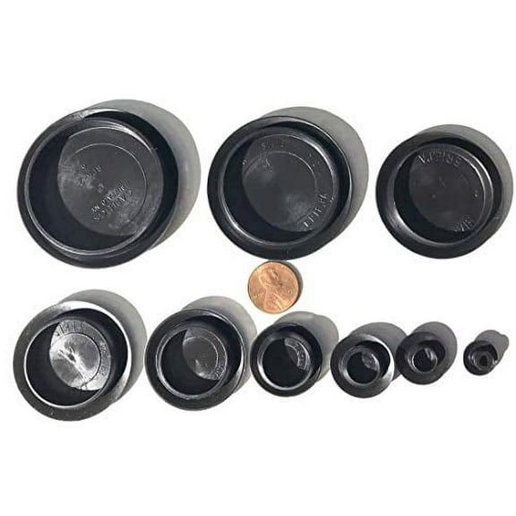90 Piece Flush Mount Black Hole Plug Assortment for Auto Body and Sheet Metal