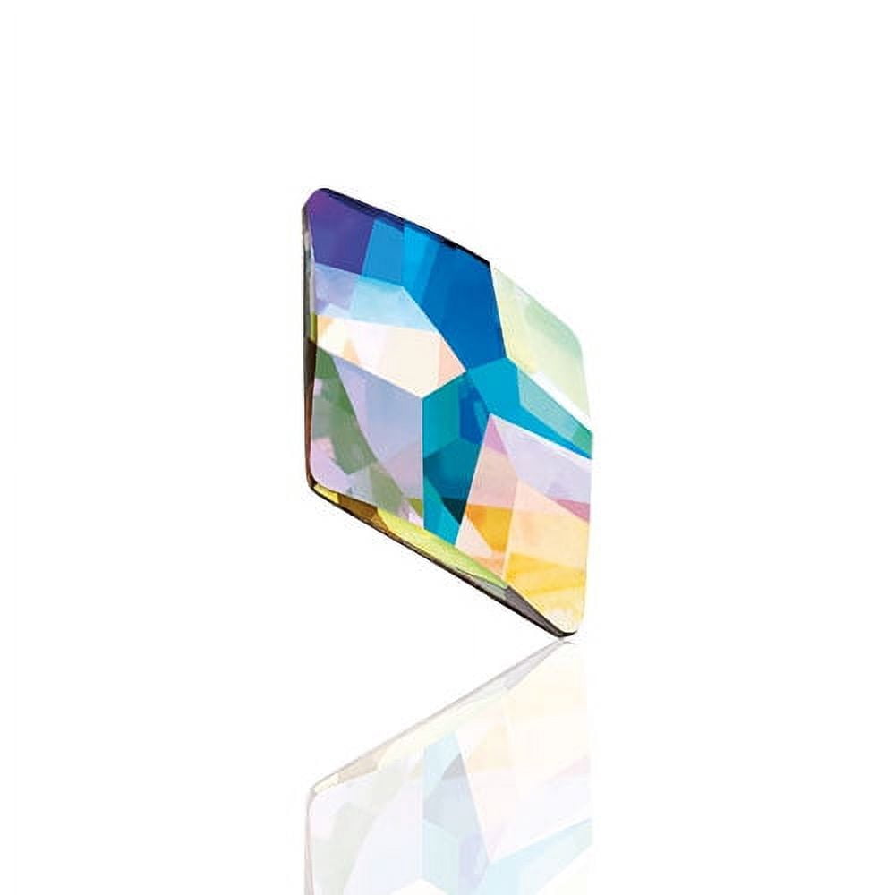 90 Pieces (6x4mm) Crystal AB | Preciosa Rhombus Glass Flatback Rhinestones