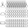 thumbnail image 1 of 90 Pieces Key Ring Carabiner D Ring, Metal D Rings 25mm, Snap Hooks For Bags, Bag Accessories For Sewing For Backpack Key Ring Lanyard, 1 of 6