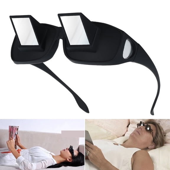 90 Prism Lazy Glasses for Laying Down, Horizontal Reading and TV Spectacles for Neck and Back Pain Relief