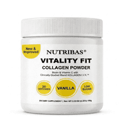 Nutribas Multi Collagen Protein Powder Hydrolyzed, Vanilla, with Biotin, HA, MCT & Vitamin C, 3.35 oz,