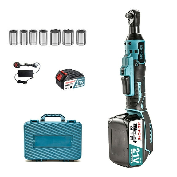 90° Right Angle Brushless Ratchet Wrench, High Torque Lithium-ion Cordless Tool for Stage Truss