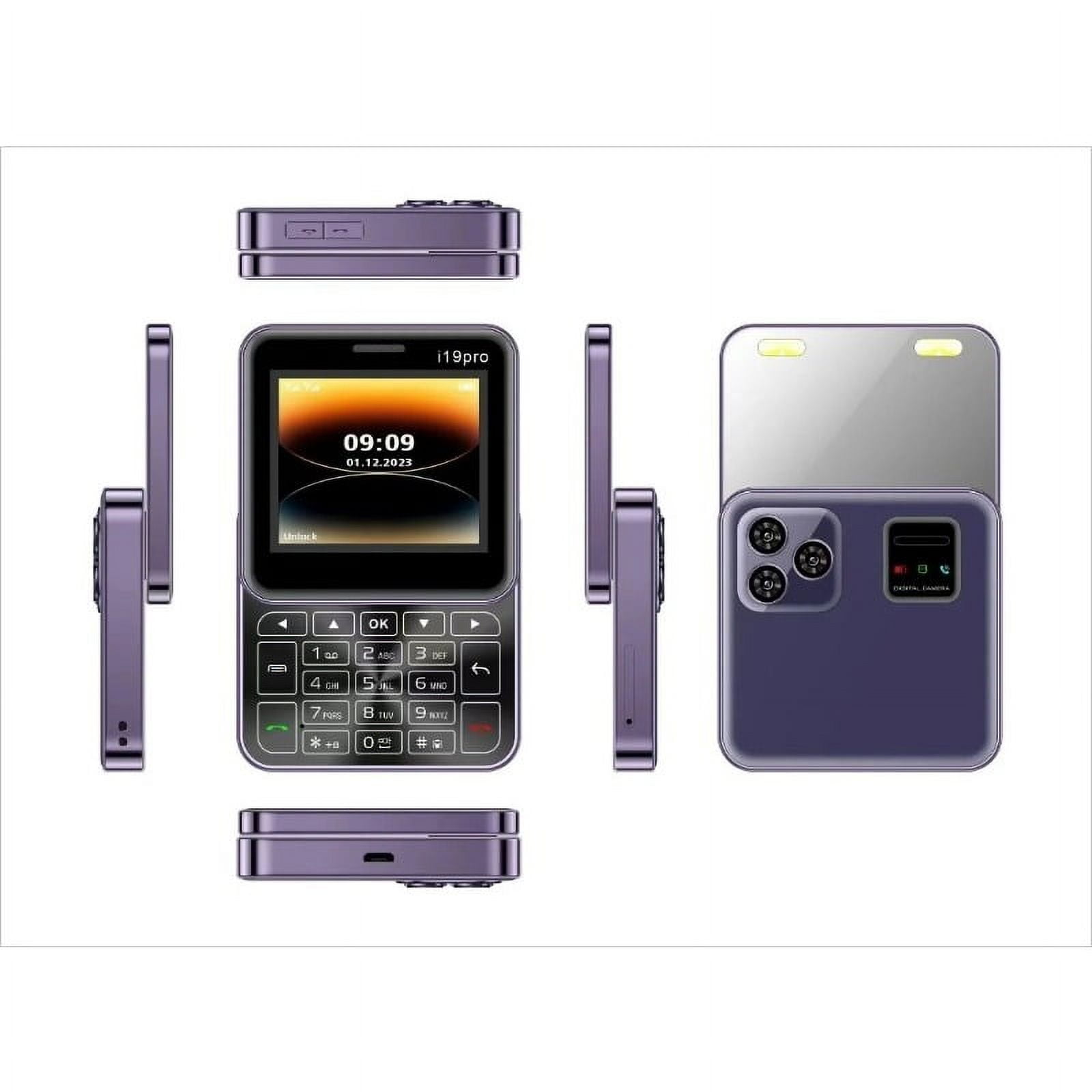 Mini Mobiele Telefoon, 1,5 Inch 2G Netwerk Dual SIM Pocket Kleine Telefoons, 1600mAh Kleine Mobiele Telefoon voor Kinderen Oudere Studenten ( zwart