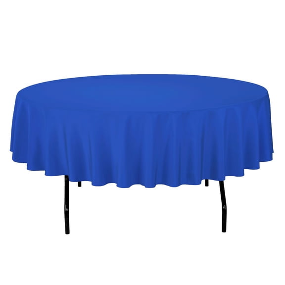 90" Round Polyester Tablecloth Royal Blue- 10pc. for Home décor, Weddings, Party events, or Restaurants.