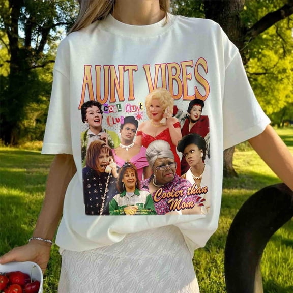 90’S Aunt Vibes T Shirt, Cool Aunts Club Sweatshirt, Cooler Than Mom Shirts, Auntie Life Tee, Mother'S Day , Cool Mom TSHIRT All Size S-5XL