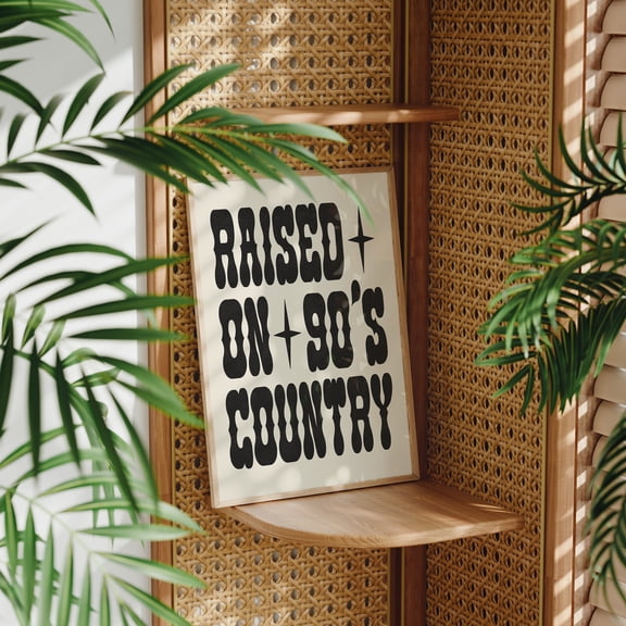 90'S Country Music Retro Western Vintage Poster , Poster Print Only