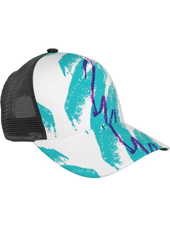 90'S Cup Design Mesh Baseball Cap Breathable Adjustable Hat for Men Women, Running Golf Travel Outdoor Black