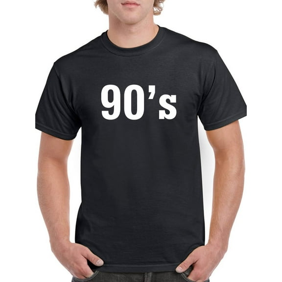 90'S Decade Graphic Design Men Black T-Shirt, Male x-Large