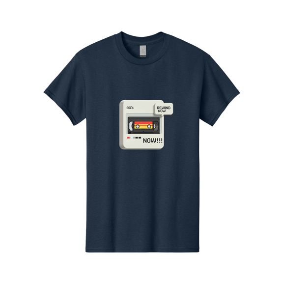 90-S-Rewind Mens Graphic Tee, 100% Cotton, Casual Summer Wear BAA121