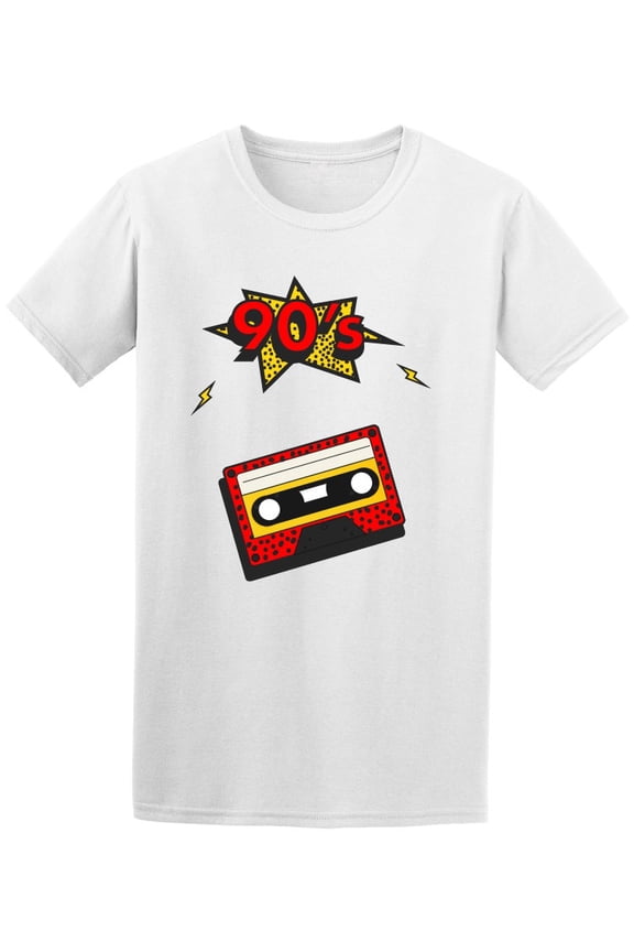 90'S Style  Cassette  T-Shirt Men -Image by Shutterstock, Male Medium