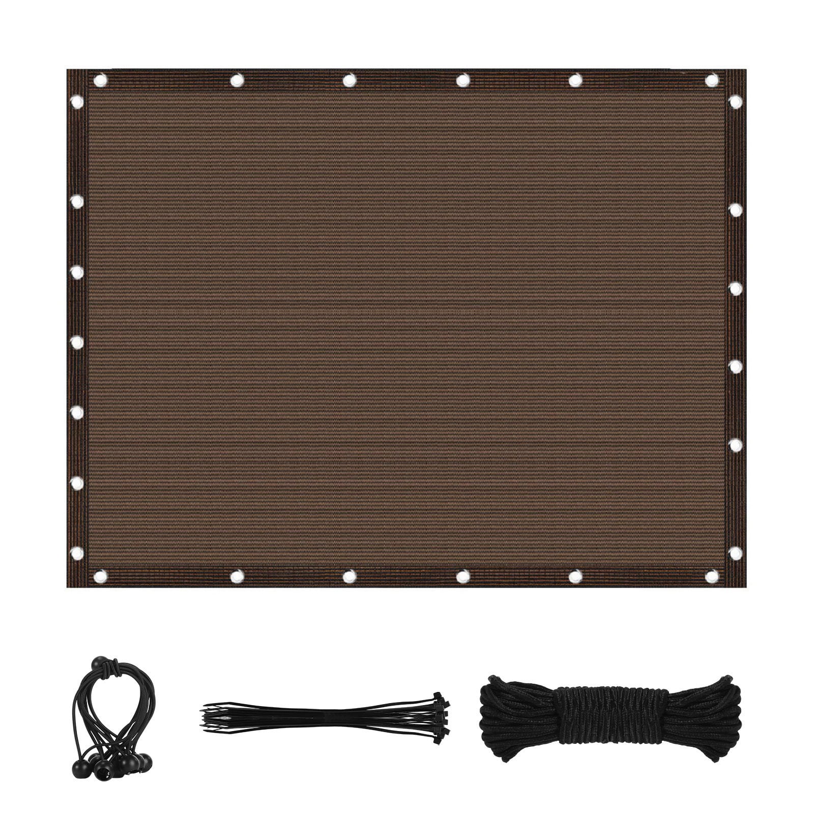 90% Shade Cloth, Durable Mesh Tarp Garden Shade with Grommets, Outdoor Sun Shade Net for Plant Pergola Patio (9.84x9.84FT,Mocha)