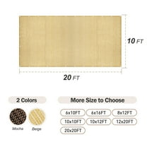 90% Shade Fabric Sun Shade Cloth Taped Edge with Grommets Sun-Block Mesh Shade for Pergola Cover Canopy 10’ x 20’, Wheat