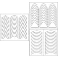 thumbnail image 1 of 90 Sheets 3 Designs Nail Art Stencils French Tip Guides Stickers Nail Art Tips Guides for DIY Decoration Stencil Tool, 1 of 4
