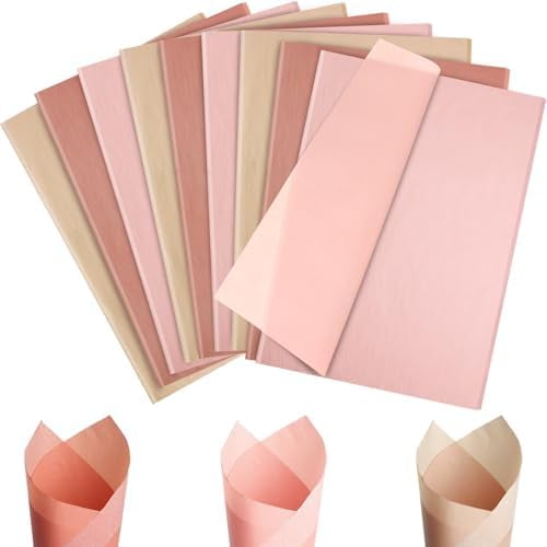 90 Sheets Gradient Dusty Pink Tissue Paper, 20x14'' Assorted Gradient Dusty Blush Pink Gift Wrapping Tissue Dusty Pink DIY Art Craft Tissue Paper for Vintage Wedding Birthday Party Decor