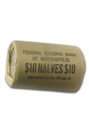 90% Silver Franklin Halves $10 20-Coin Roll BU (Bank Wrapped)