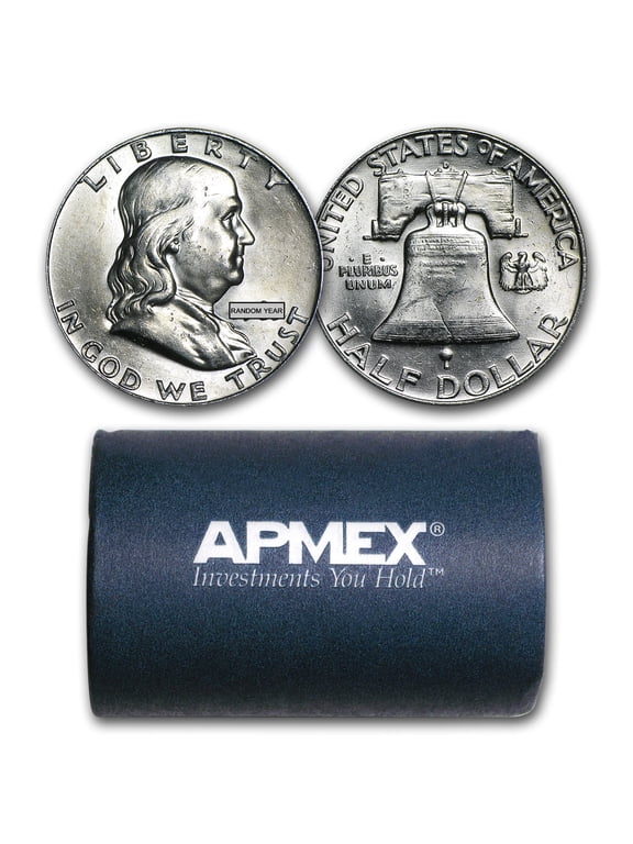 90% Silver Franklin Halves $10 20-Coin Roll BU