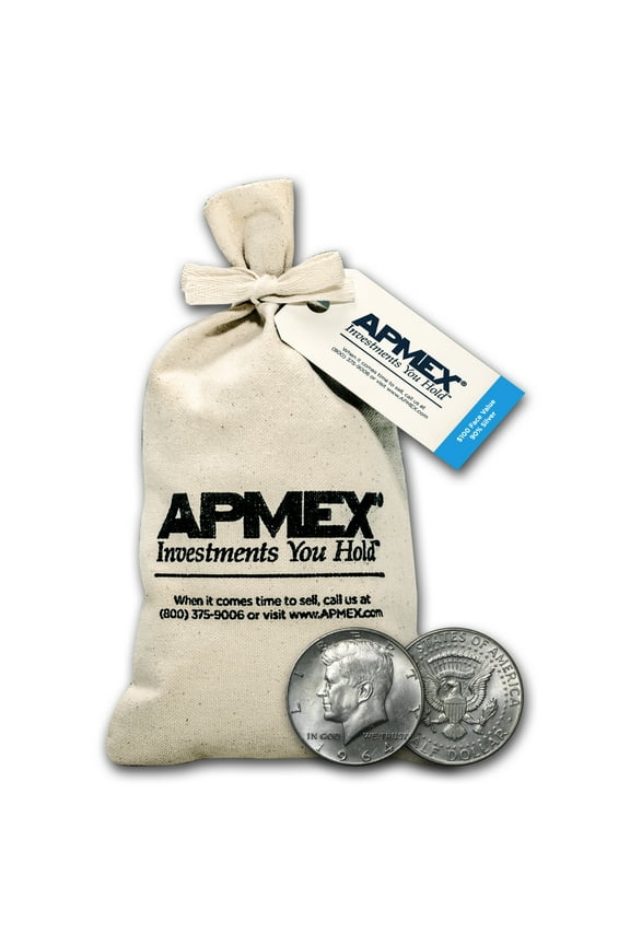 90% Silver Kennedy Half-Dollars $100 Face Value Bag (1964)
