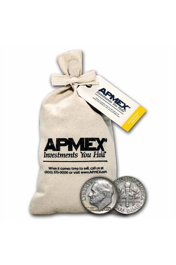 90% Silver Roosevelt Dimes $250 Face Value Bag