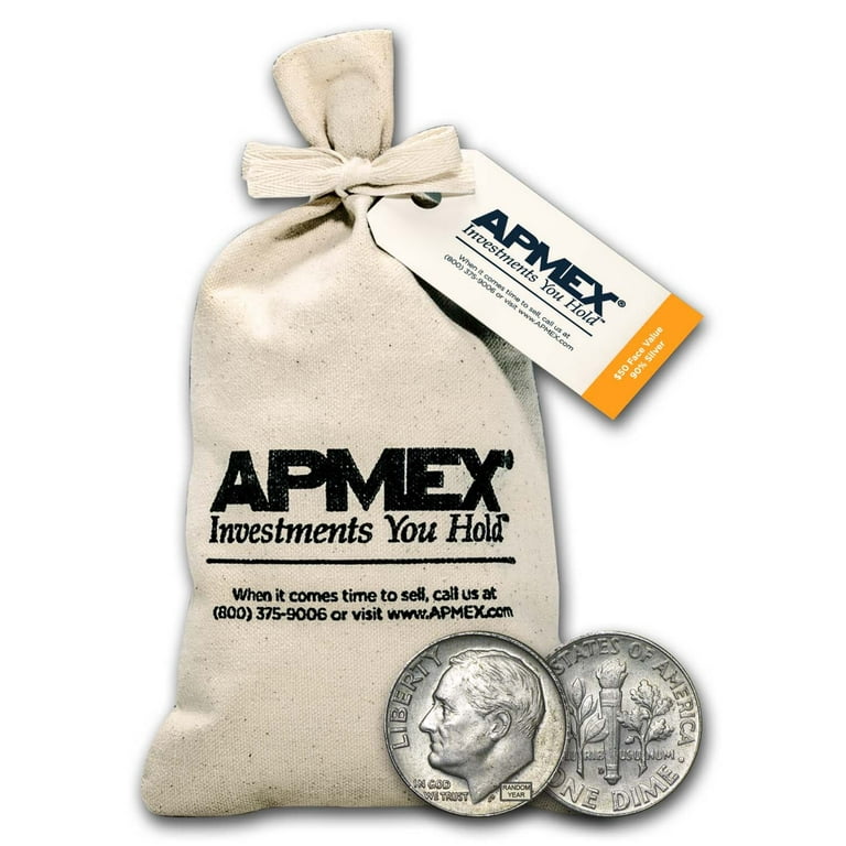 90 Silver Roosevelt Dimes Coin Bag 50 Face Value Walmart