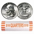 thumbnail image 1 of 90% Silver Washington Quarters - 40-Coin Roll BU, 1 of 3